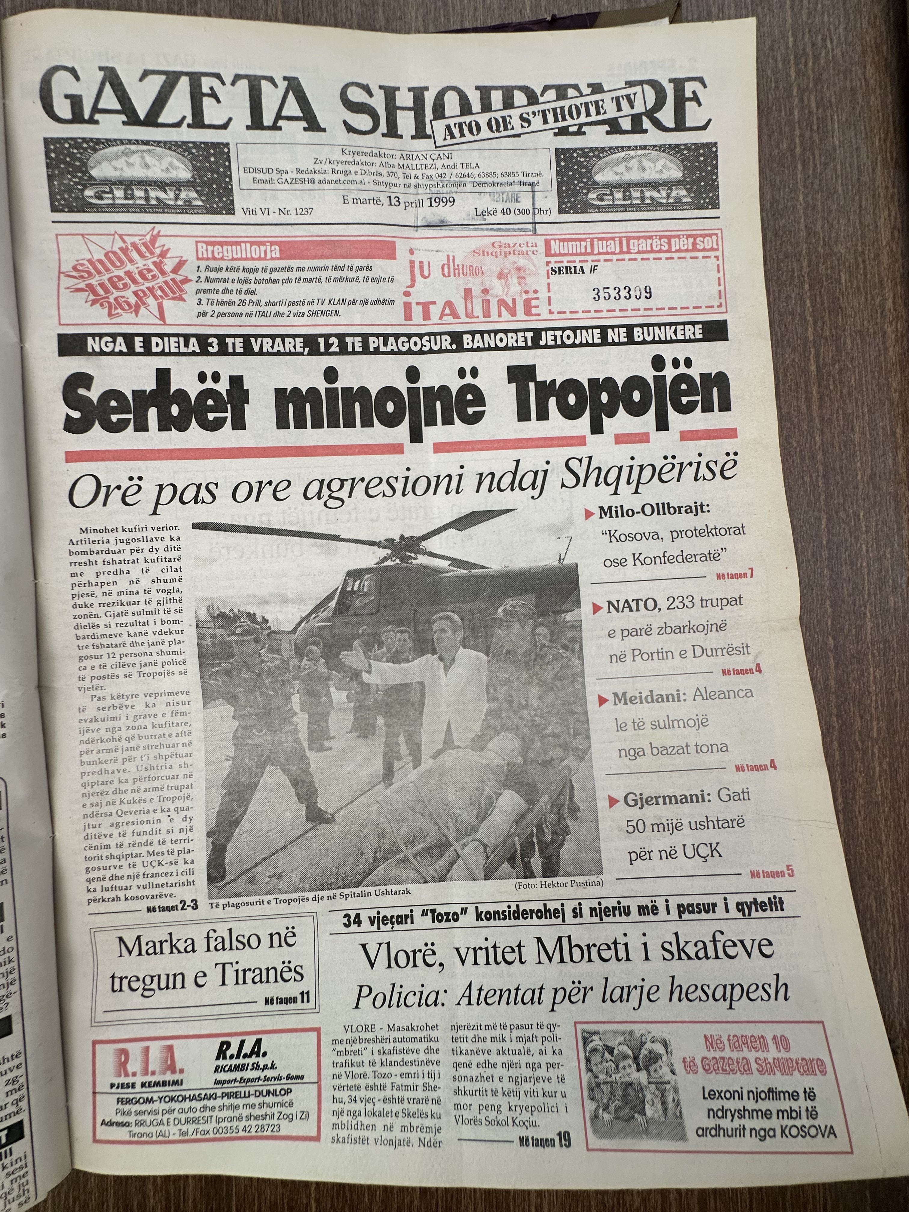Gazeta Shqiptare 1999-04-13